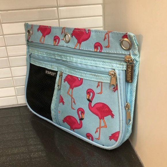😎Staples flamingo 3 ring pencil case - Picture 3 of 8